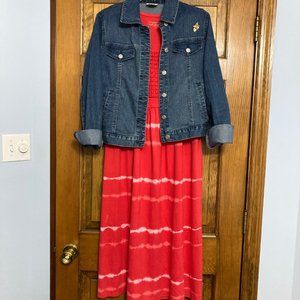 NWT * Red Tie Dye Dress